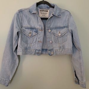 garage cropped denim jacket